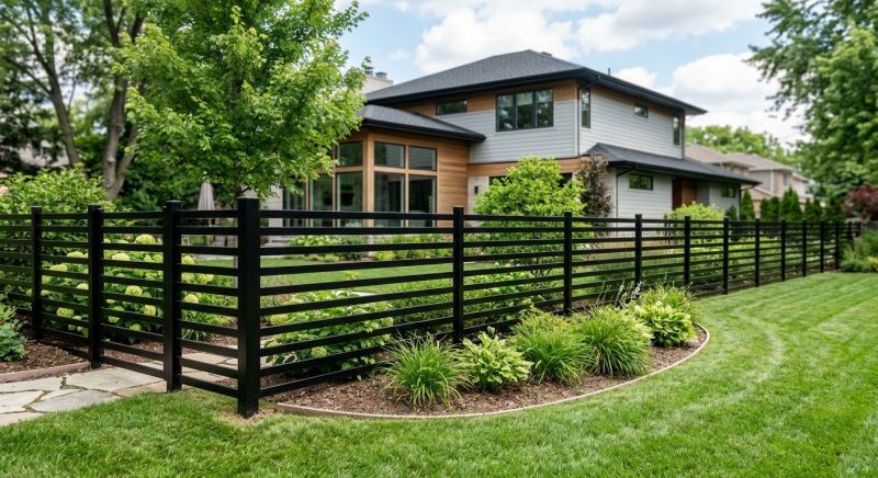 Black Metal Fence Installation in South Houston, TX