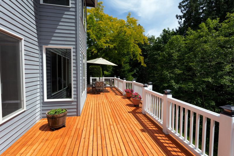 Modern wooden deck