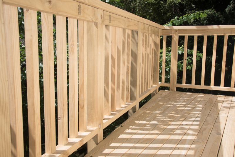 Elegant deck with railing