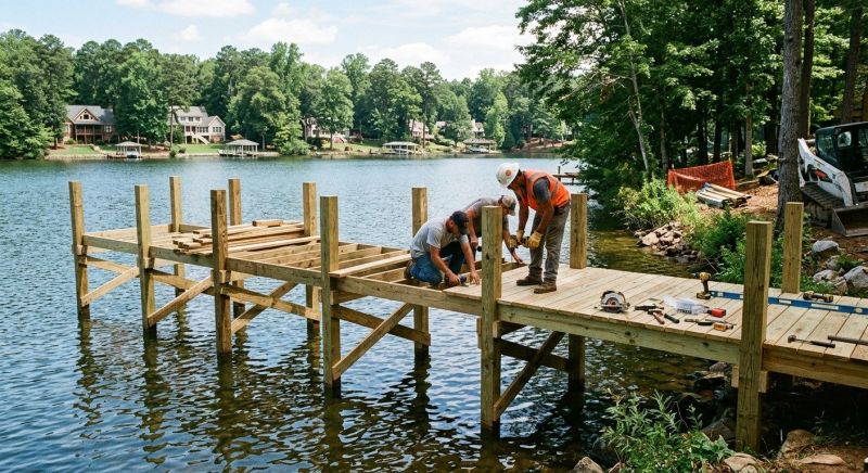 Pond Dock Construction in Alpharetta, GA