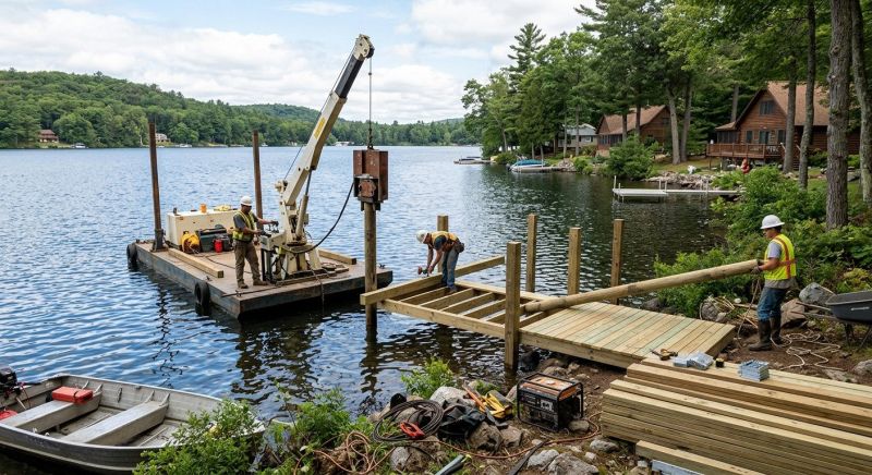 Wood Dock Installation in Kansas City, KS
